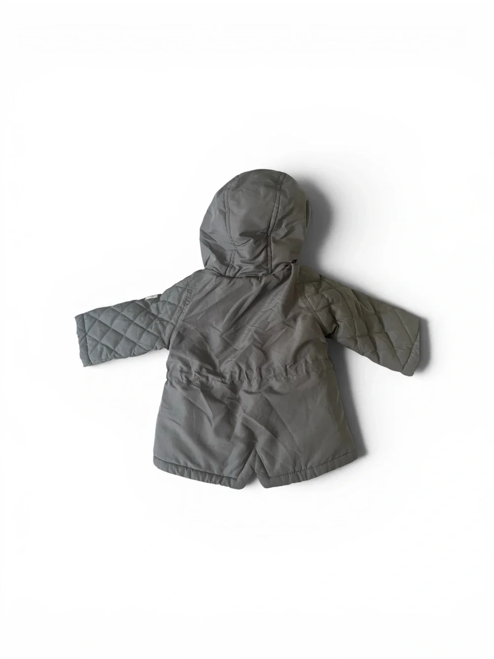 OshKosh B'gosh Gray Quilted Faux-Fur Hooded Puffer Coat